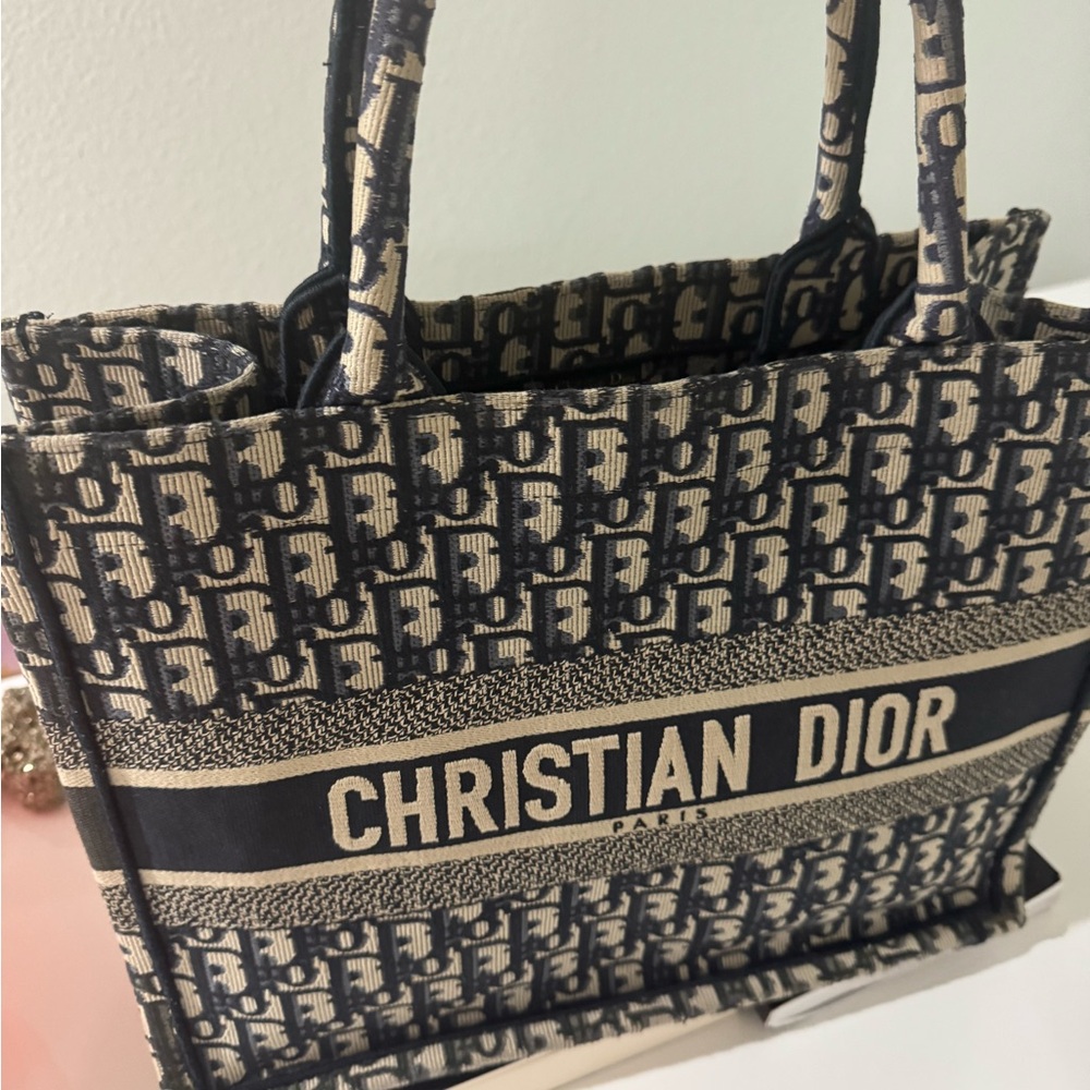 Dior Black and Cream Tote Bag